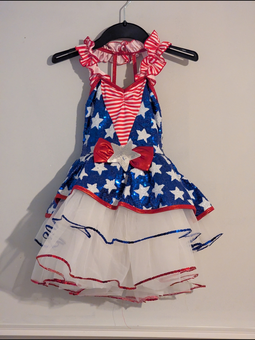 Revolution-Star Spangled Cuties-Red, White & Blue Star Sequin Girls' Costume